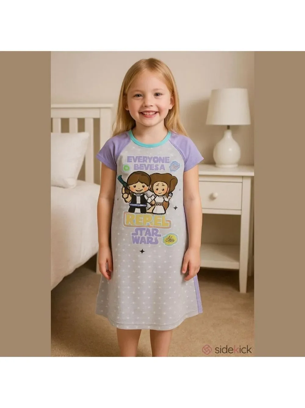 Star Wars Girls Nightgown Han Solo Leia Size 10 Pajama Dress